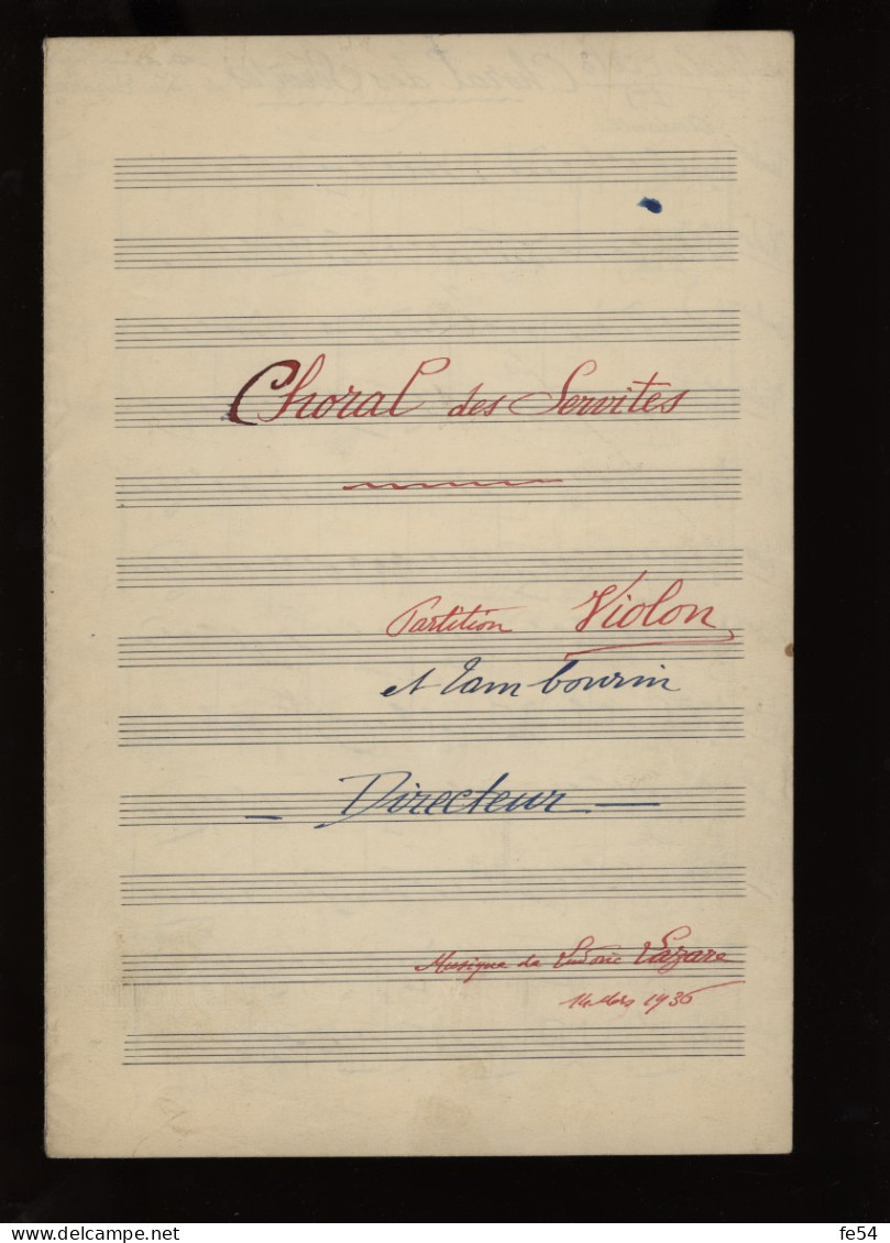 ° CHORAL DES SERVITES ° MUSIQUE DE LUDOVIC LAZARE ° POUR TAMBOURINS , VIOLON ET ORGUE ° - Choral