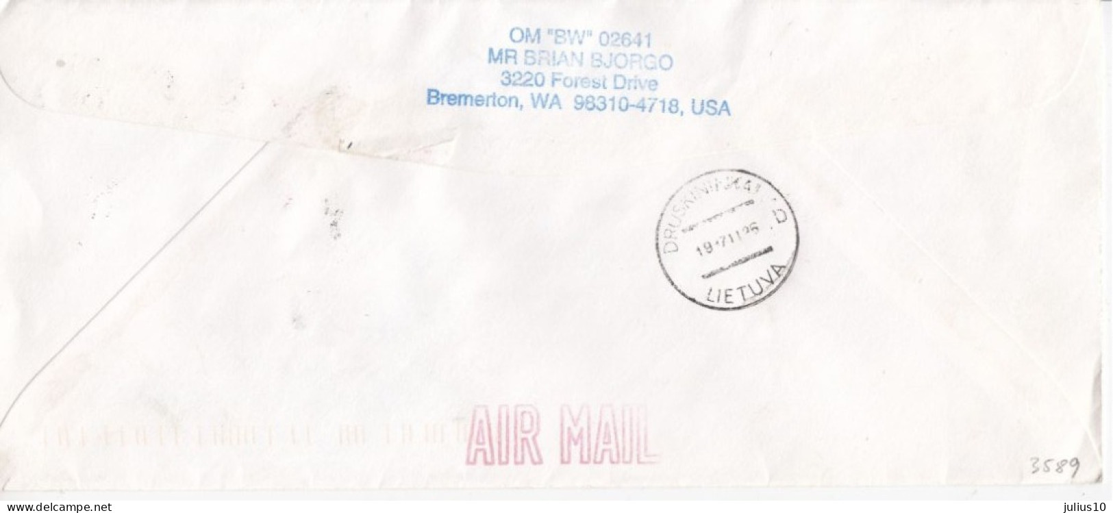 UNITED NATIONS Airmail Cover To Lithuania Nice Franking #3589 - Luftpost