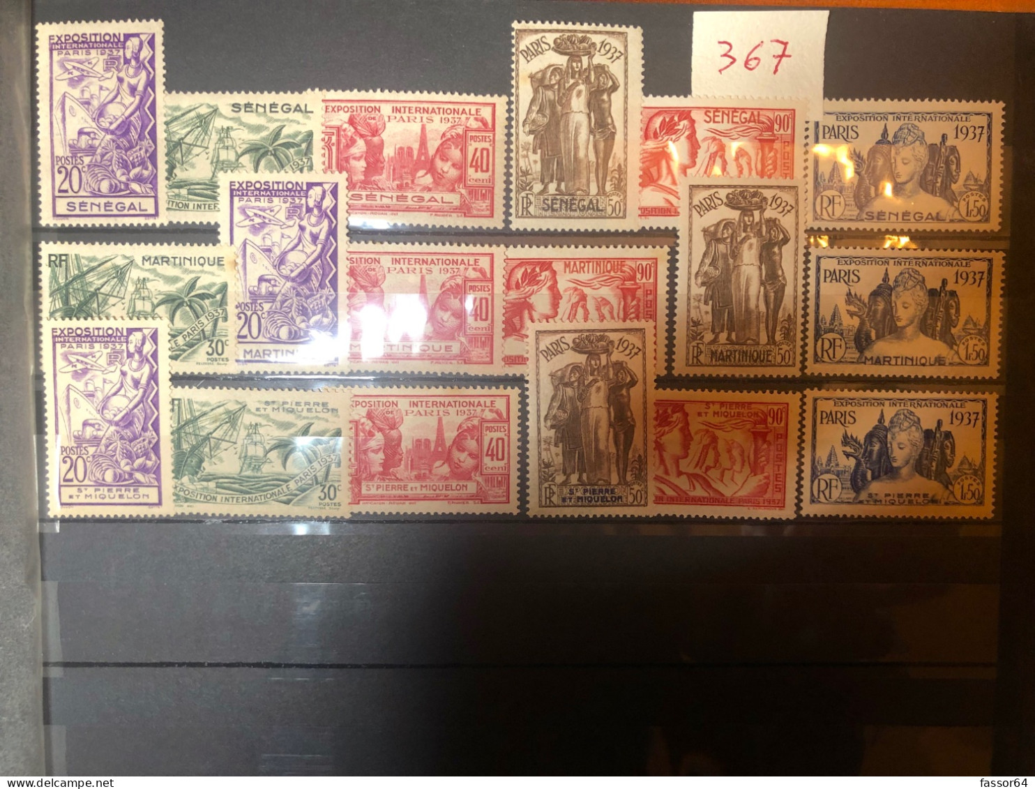 France Colonies Collection Expo Inter Paris C René Caillé Neufs 1937/1939 Lot 367 Côte + 320 Euros - Collections