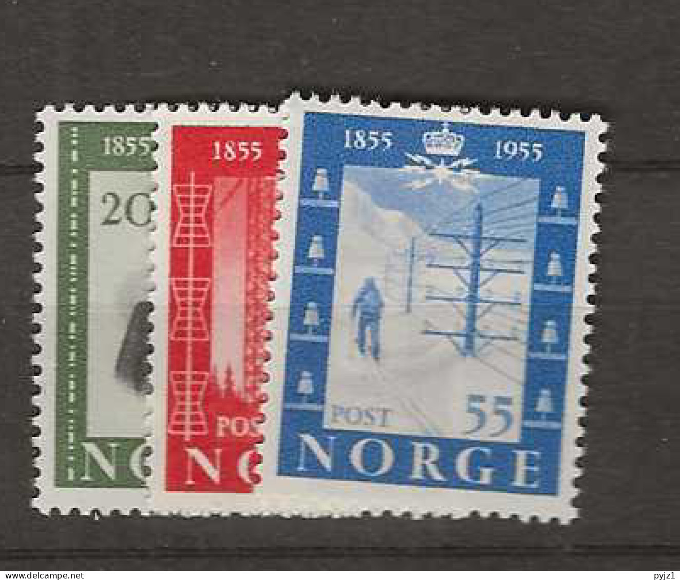 1954 MNH Norway Mi 387-89 Postfris** - Nuovi