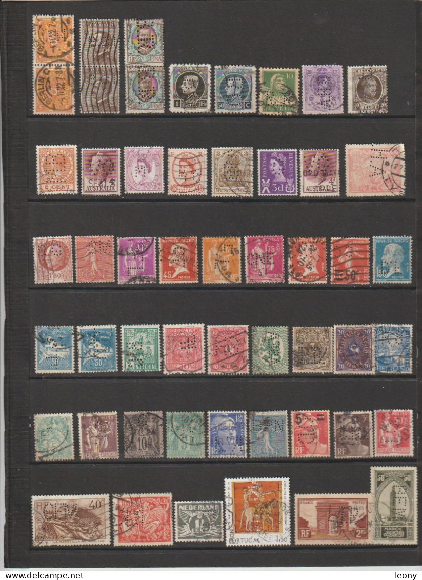 TIMBRES  DIVERS   "  PERFORES "  De  DIFFERENTS PAYS - Mezclas (max 999 Sellos)