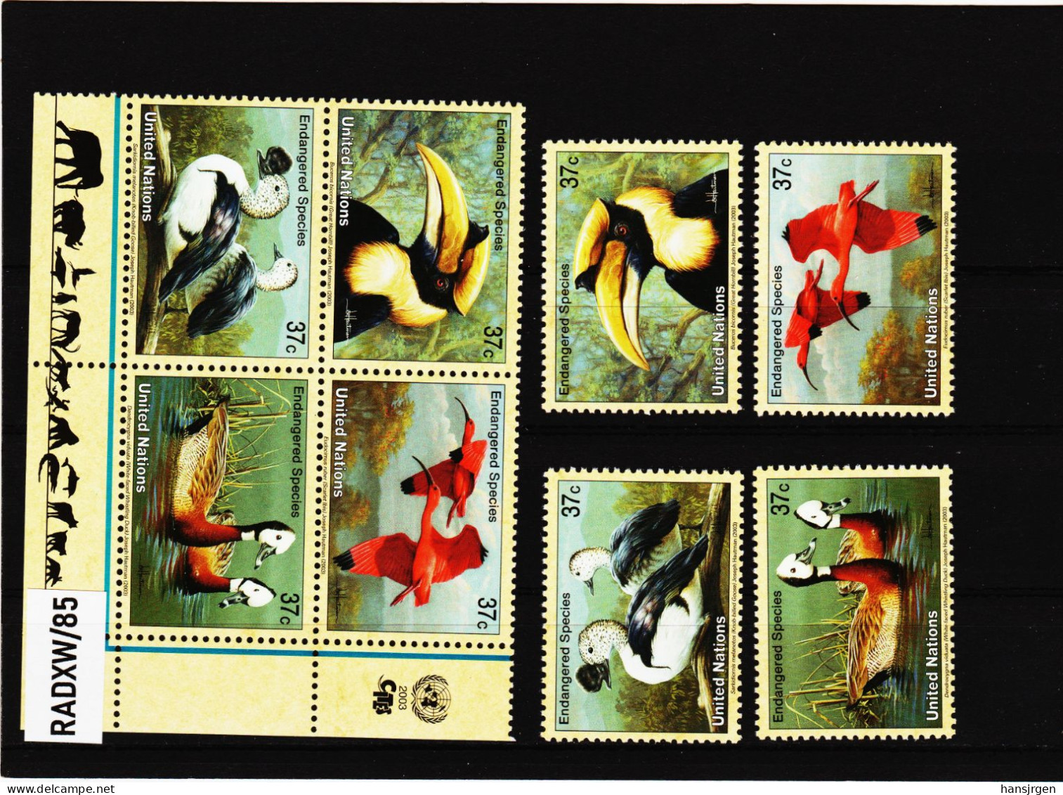 RADXW/85 VEREINTE NATIONEN NEW YORK 2003 Michl  925/28 ZD VIERERBLOCK + SATZ ** Postfrisch SIEHE ABBILDUNG - Unused Stamps