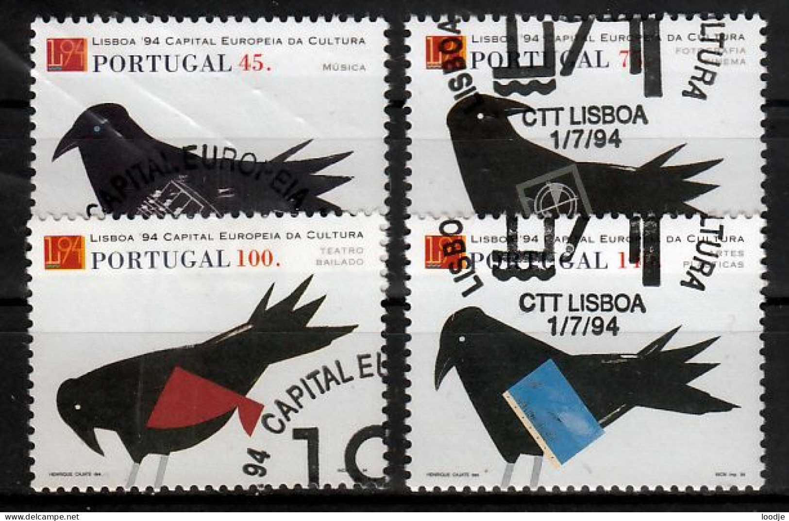 Portugal Mi 2017,2020 Lissabon Kultuurhoofdstad Europa 1994 Gestempeld - Used Stamps