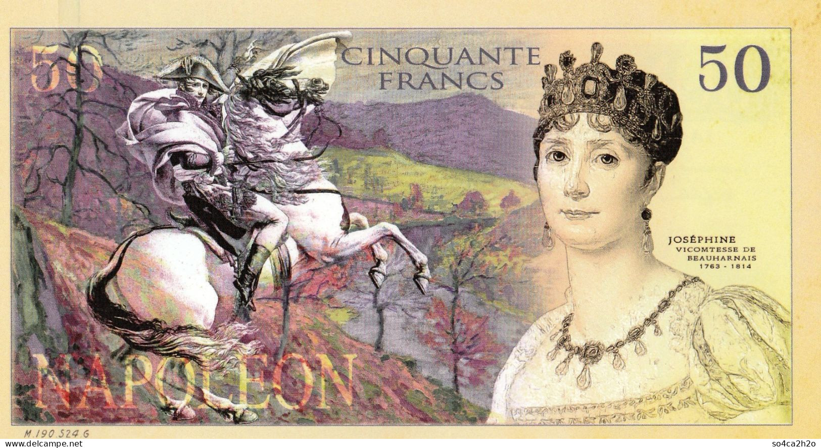 50 Francs 2023 Série Légende Du Monde NAPOLEON BONAPARTE  Emission Privée Et Limitée - Fiktive & Specimen