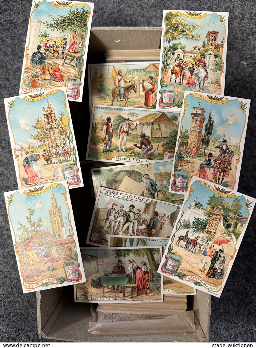 LIEBIG Schachtel Mit über Tausend Bildern, Fast Nur Komplette Serien I-II - 500 Postcards Min.