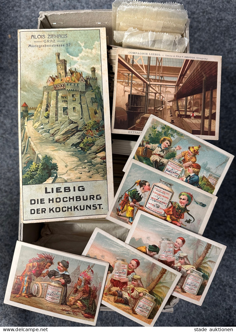 LIEBIG Schachtel Mit über Tausend Bildern, Fast Nur Komplette Serien I-II - 500 Postales Min.