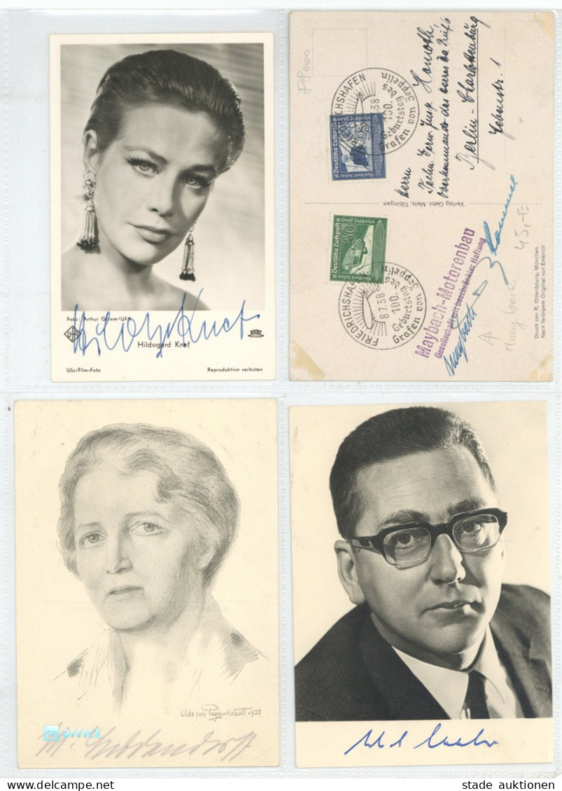 Autograph/Autogramme Ordner Mit Ca. 190 Ak, Fotos, Prospekte, Programme Usw. Persönlichkeiten Aus Politik, Adel, Film, Z - Stamped Stationery, Airletters & Aerogrammes