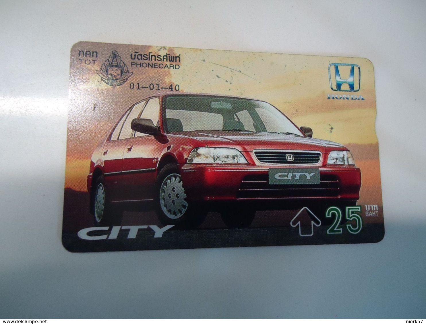 THAILAND USED CARDS MAGNETIC CARS  CAR HONDA CITY - Voitures