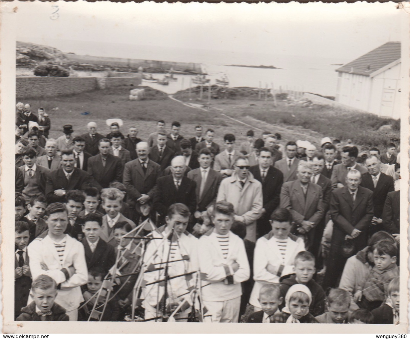 56 KERROCH  PLOEMEUR.  Procession Fête De La Mer  PHOTO 1963. Messe Et Vue Sur Le Port  TB PLAN    RARE Voir Description - Ploemeur