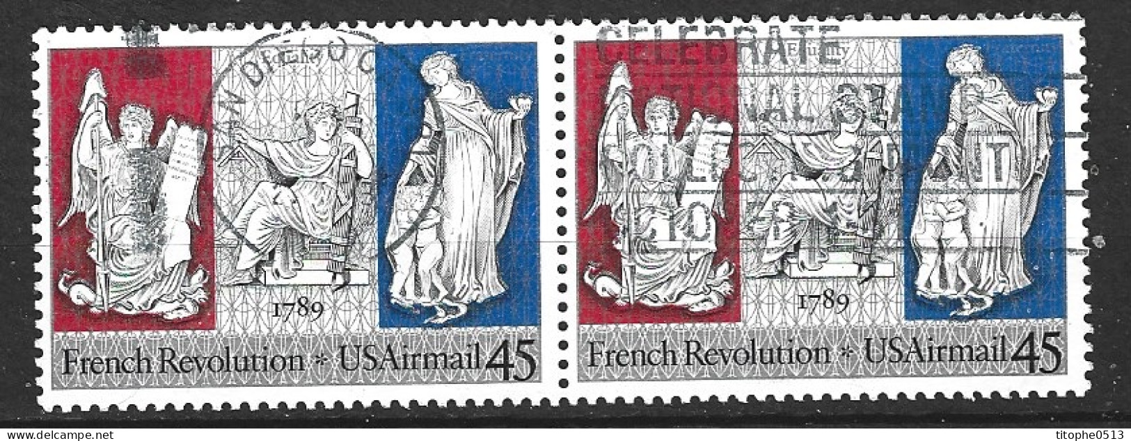 USA. PA 114 De 1989 Oblitéré. Bicentenaire De La Révolution. - Franz. Revolution