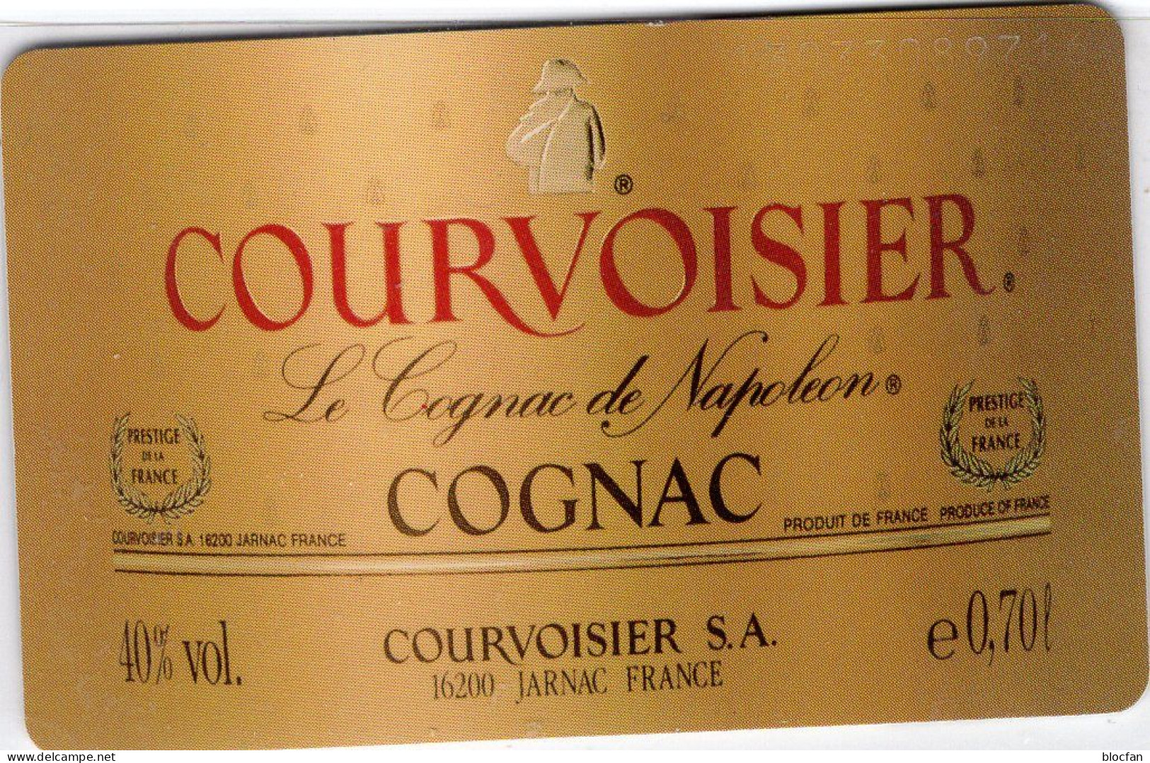 Cognac TK K713/07.1993 O 25€ 2.000Exemplare Courvoisier Glas Mit Napoleon Vom Feinsten TC Alcoholic Phonecard Of Germany - K-Serie : Serie Clienti