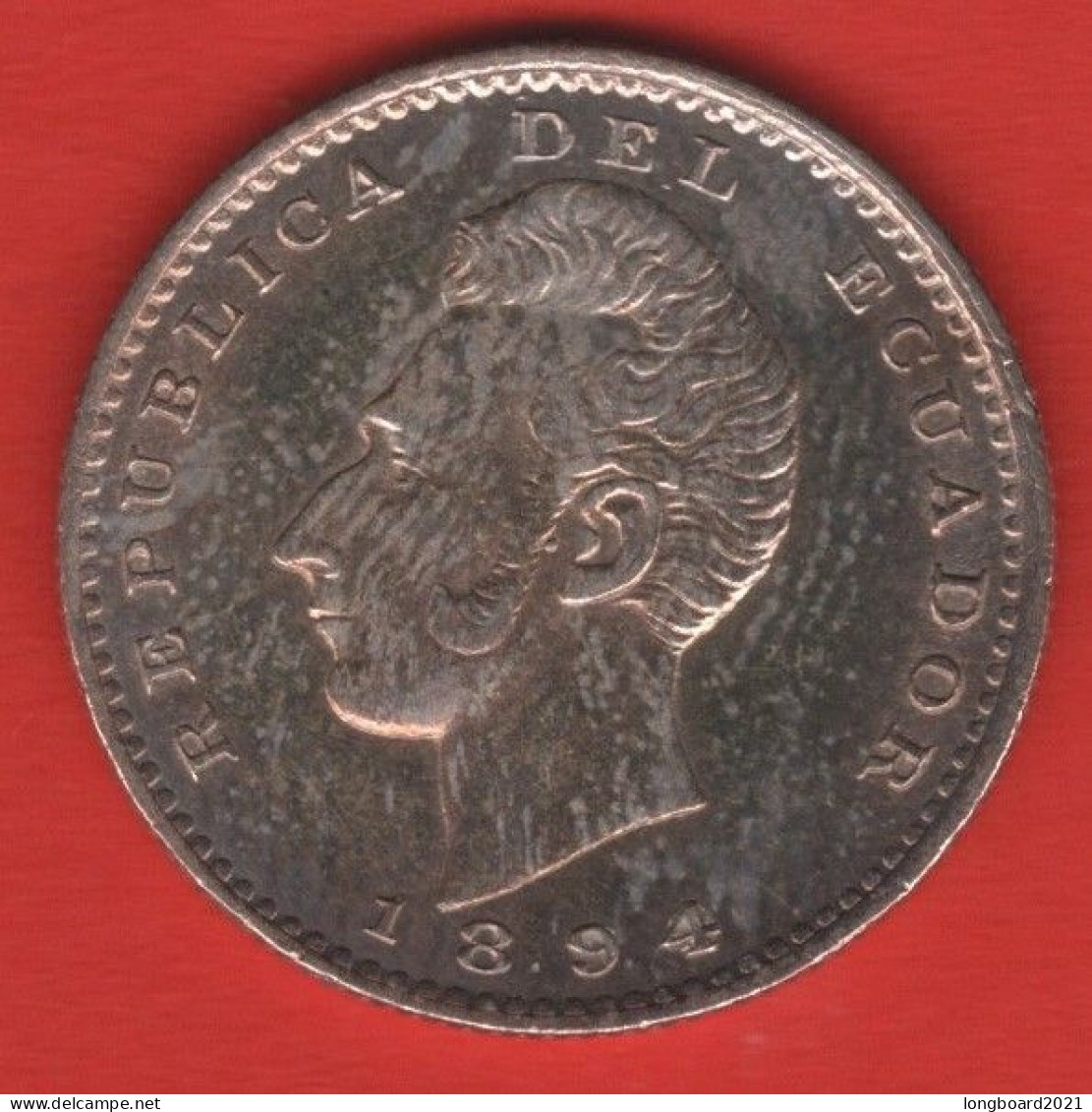 ECUADOR - 1 DECIMO 1894 -SILVER- - Ecuador