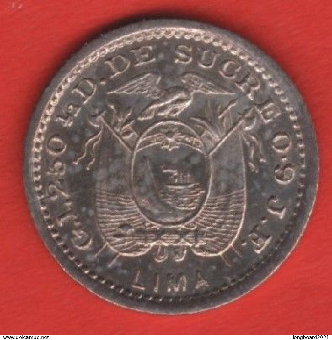 ECUADOR - 1/2 DECIMO 1897 -SILVER- - Equateur