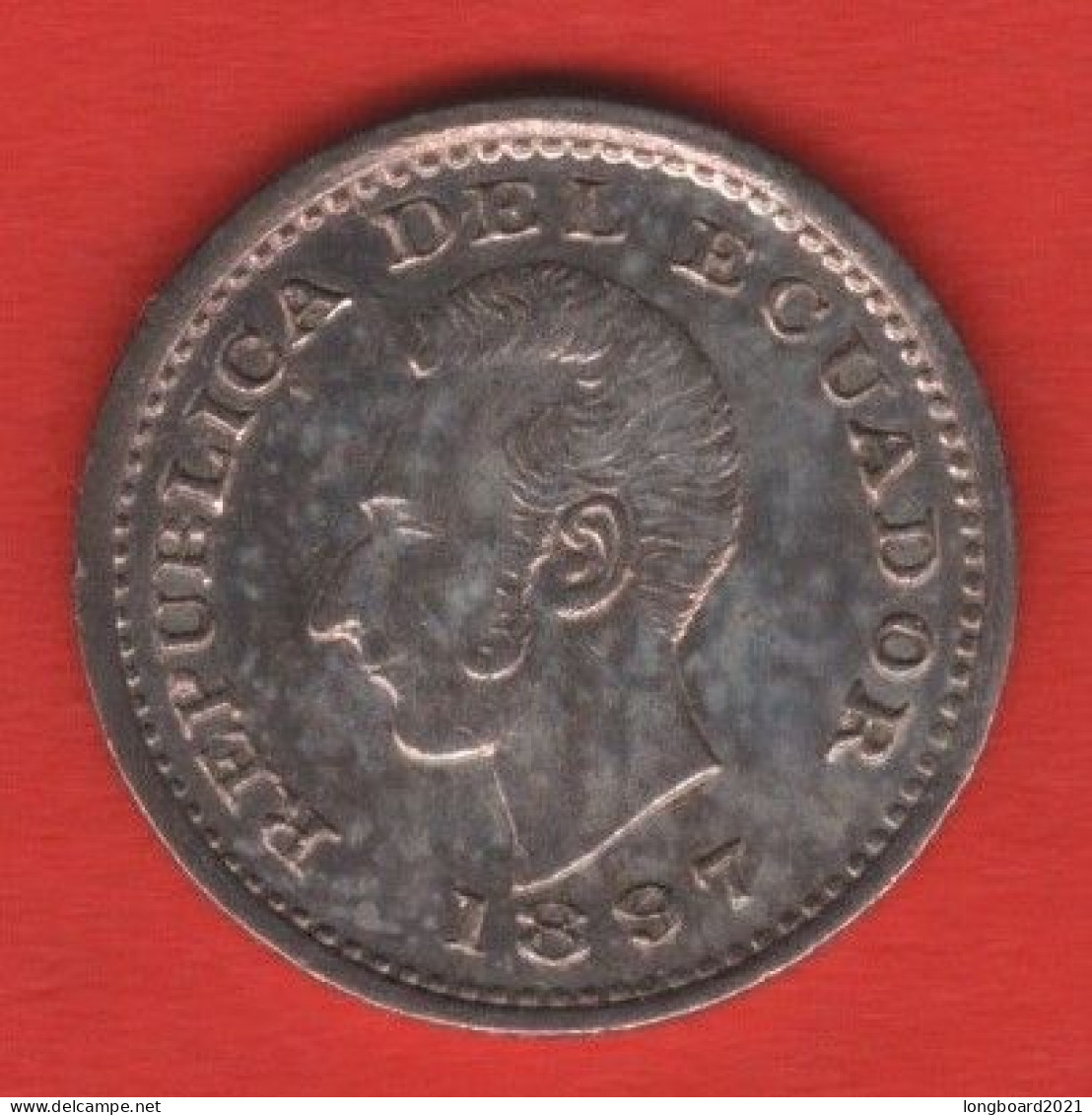 ECUADOR - 1/2 DECIMO 1897 -SILVER- - Ecuador