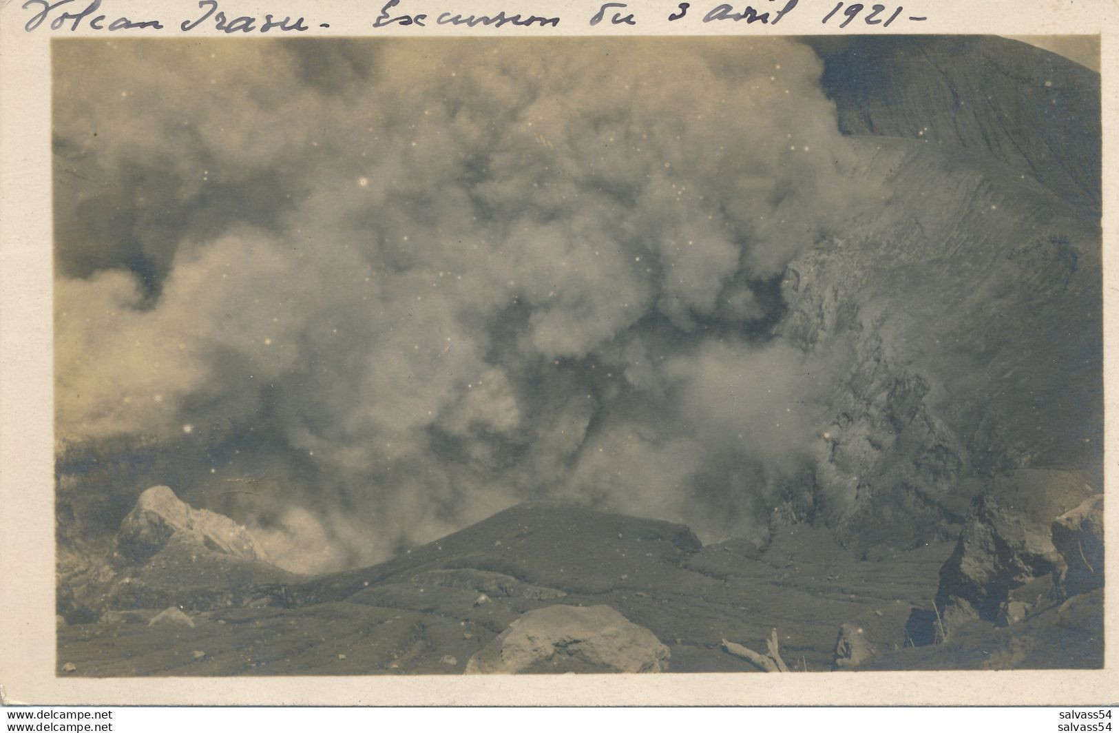 COSTA RICA - Carte-Photo : Volcan IRAZU (3 Avril 1921) - Costa Rica