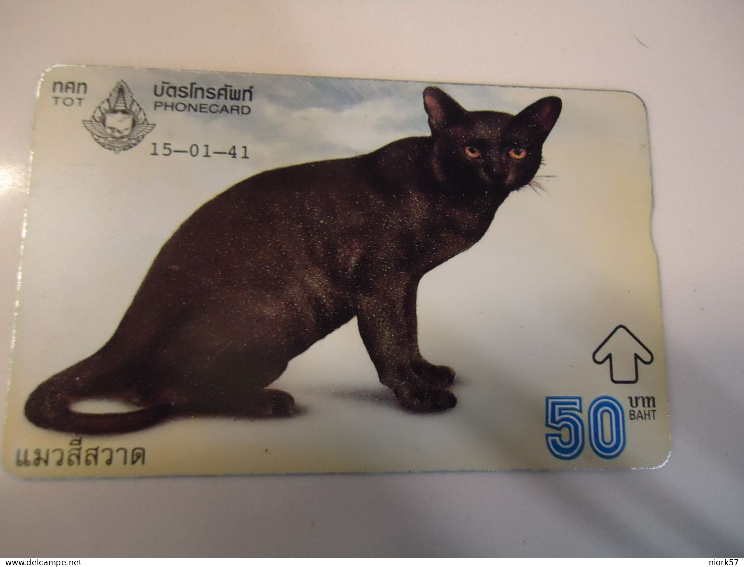 THAILAND USED CARDS OLD MAGNETIC  CAT CATS - Cats