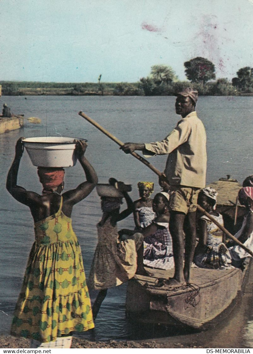 French Guinea - Bac Sur Le Fleuve Aurifere Tinkisso Pres De Siguiri - Guinée Française