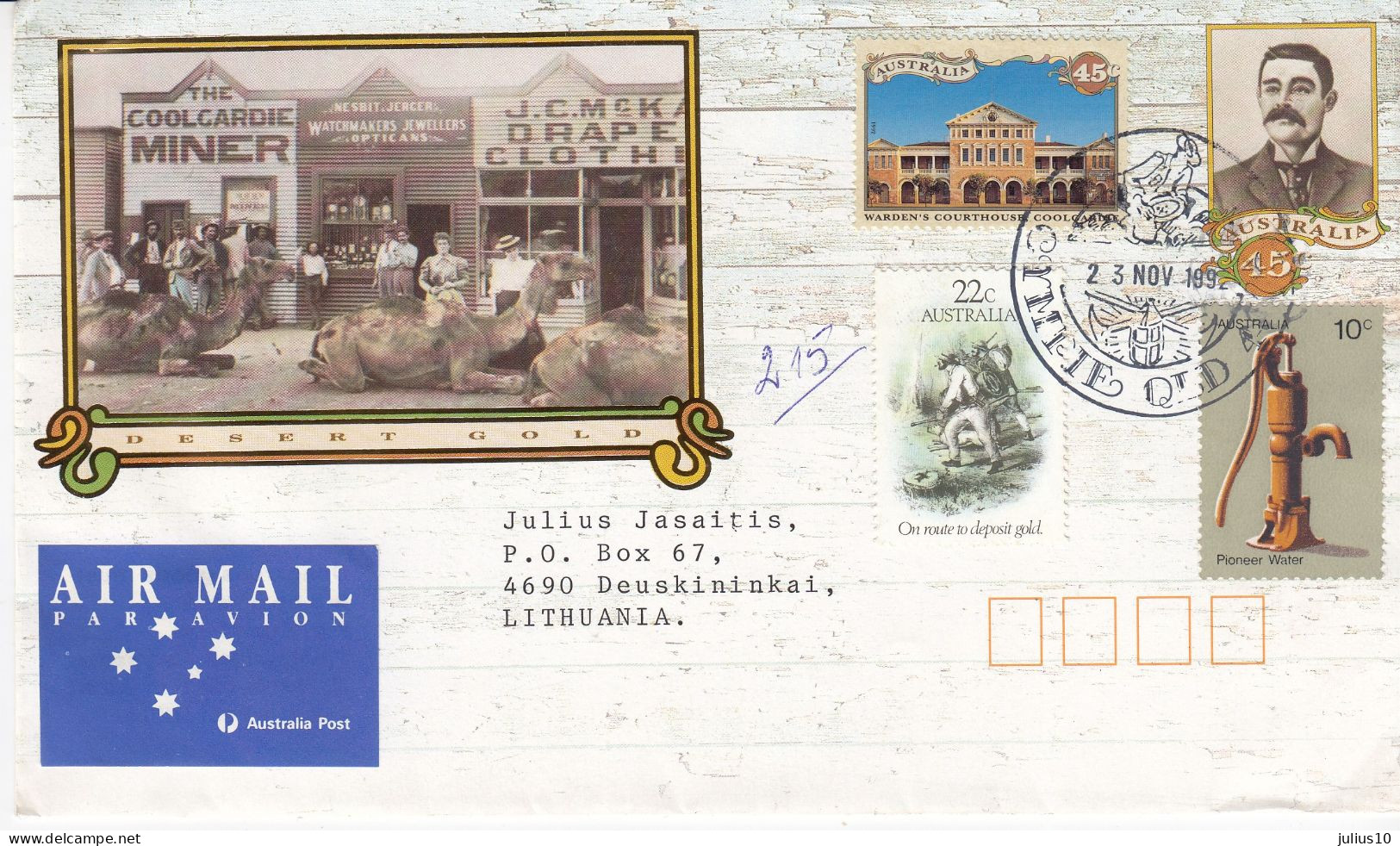 AUSTRALIA 1992 Airmail Cover To Lithuania  #5585 - Covers & Documents