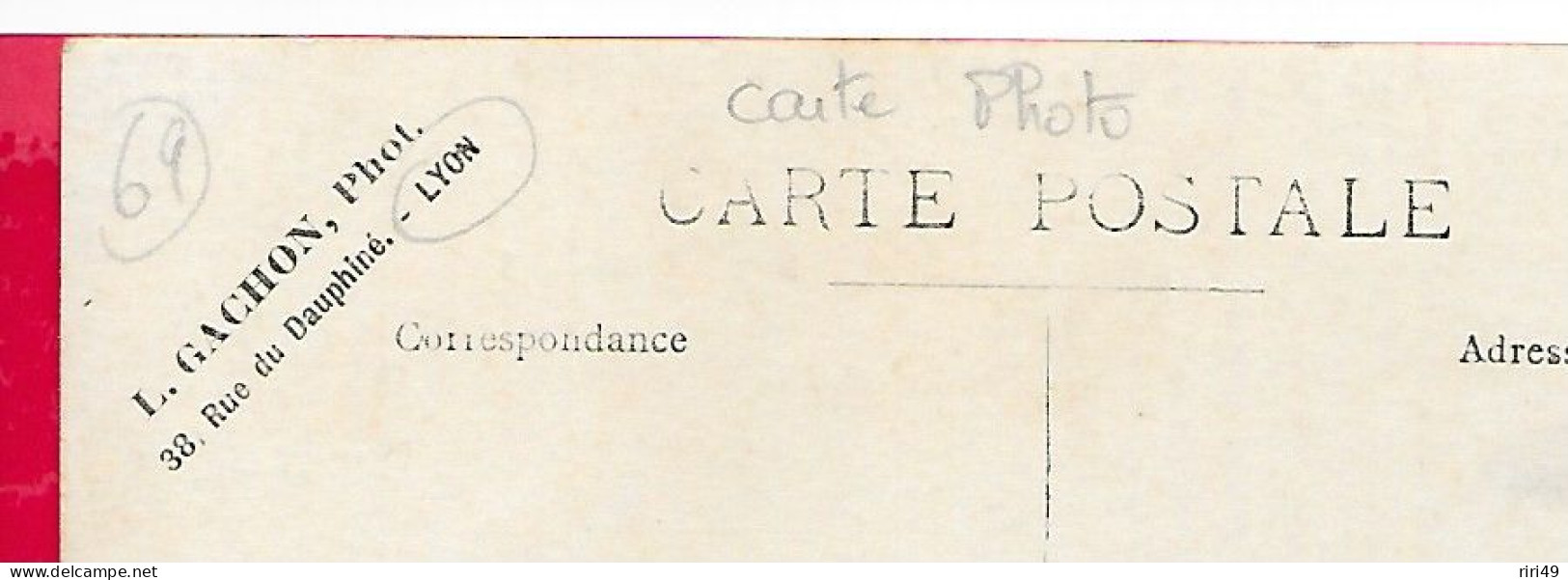 Cpa Photo Carte Café BEAL, Photographe Lyon-69, Voir Scannes. Dos Vierge Et Divisé, Belle Animation - Cafes