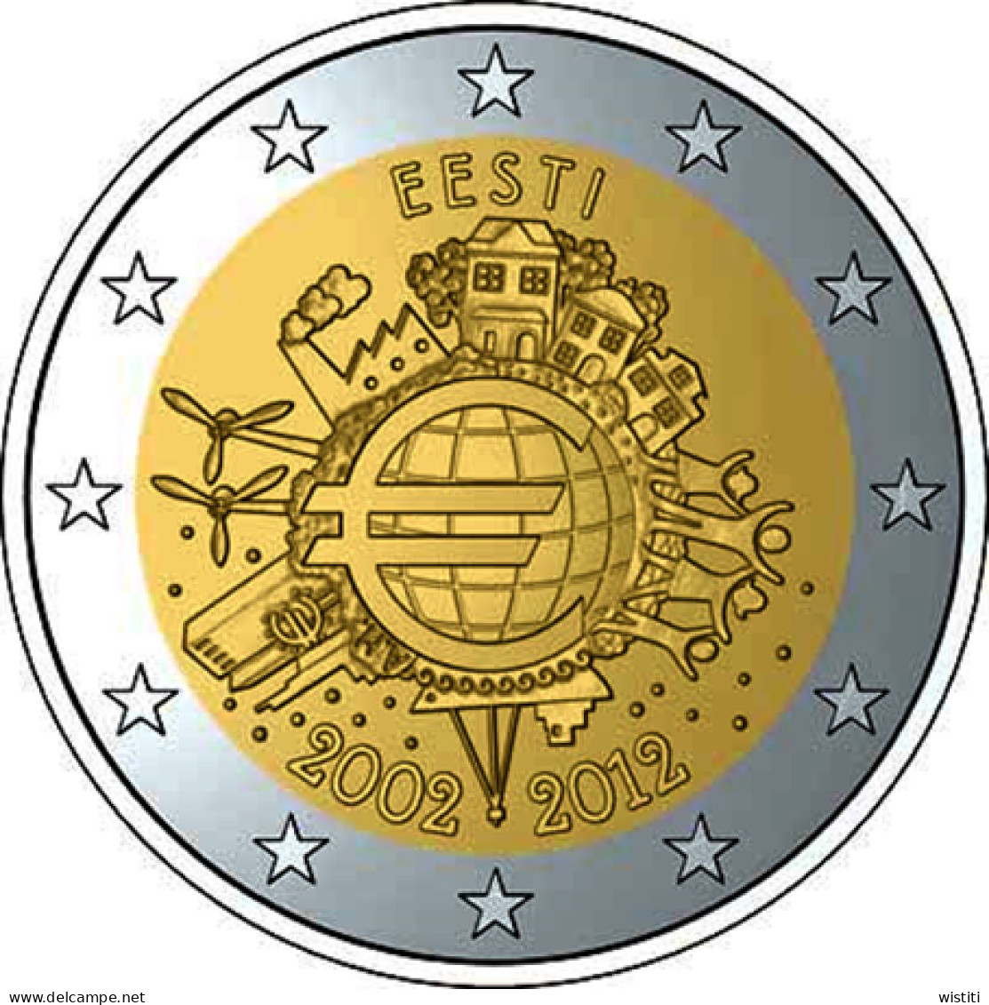 La 2.00  Estonie Com  10 Ans 2012 Unc - Estonia