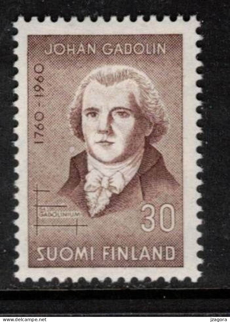 CHEMISTRY CHEMIE CHIMIE CHEMIKER CHEMIST - J. GADOLIN - FINLAND FINNLAND FINLANDE 1960 MH(*) SC 370 MI 519 YV 495 - Chimie