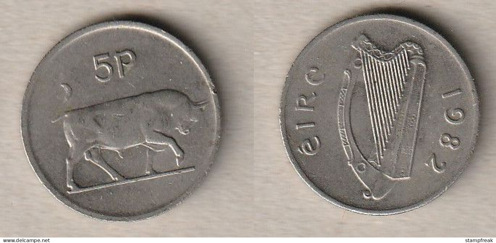 00697) Irland, 5 Pence 1982 - Irlande