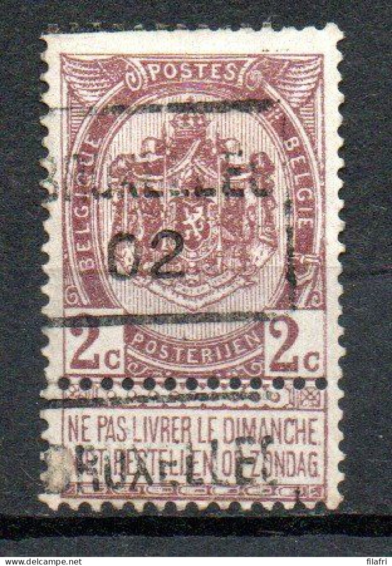 449 Voorafstempeling Op Nr 55 - BRUXELLES 02 -  Positie C - Roller Precancels 1900-09