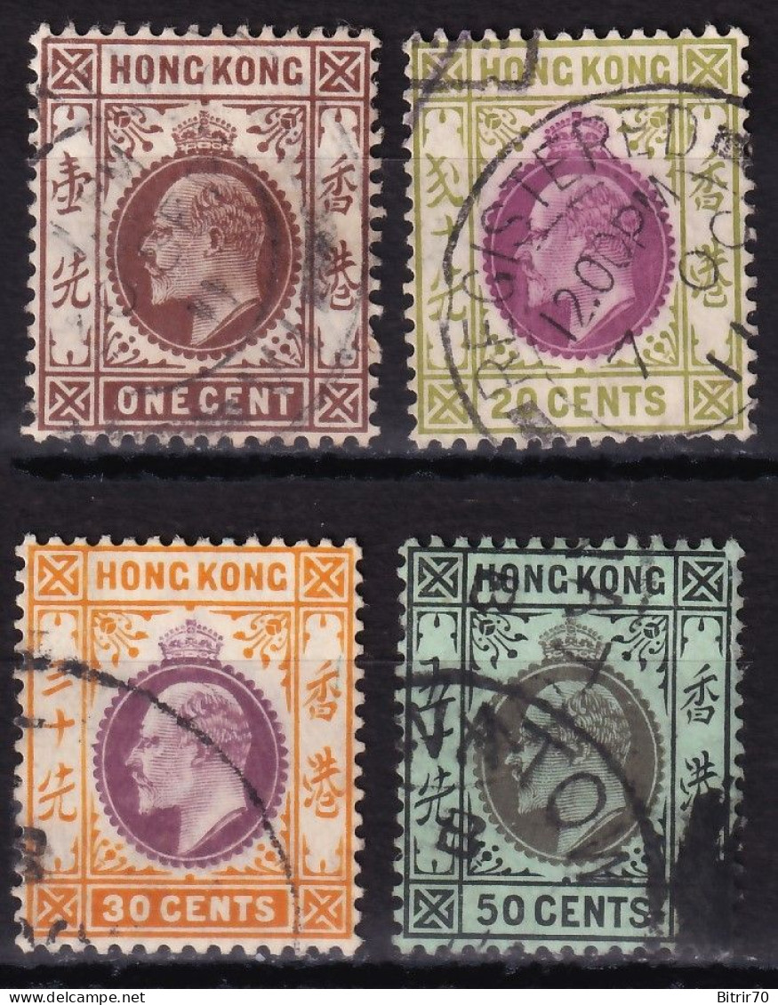 Hong Kong. 1911  Y&T. 95 / 98 - Oblitérés