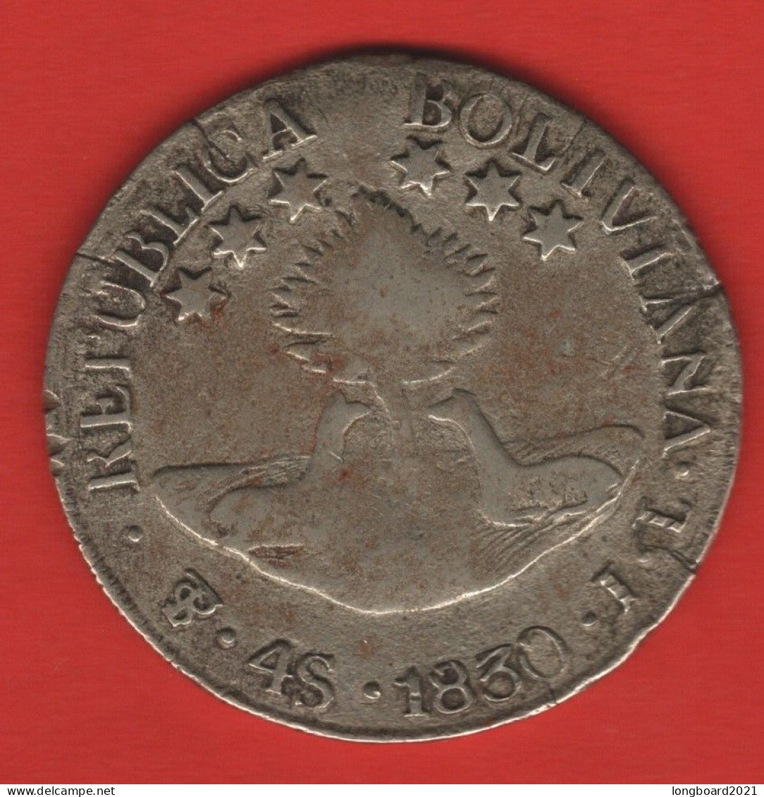 BOLIVIA - 4 SOLES 1830JL -SILVER- - Bolivie