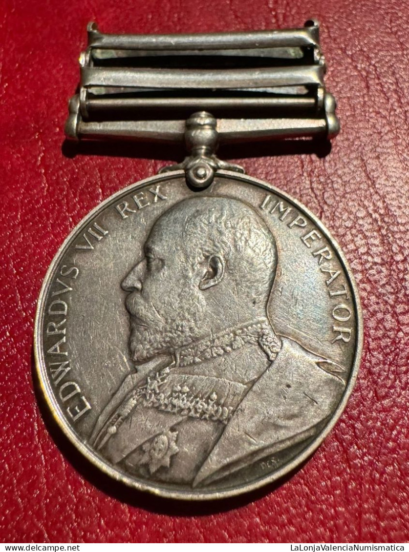 Inglaterra Medalla Eduardo VII Para Sudáfrica Pasadores 1901 Y 1902 - Altri & Non Classificati