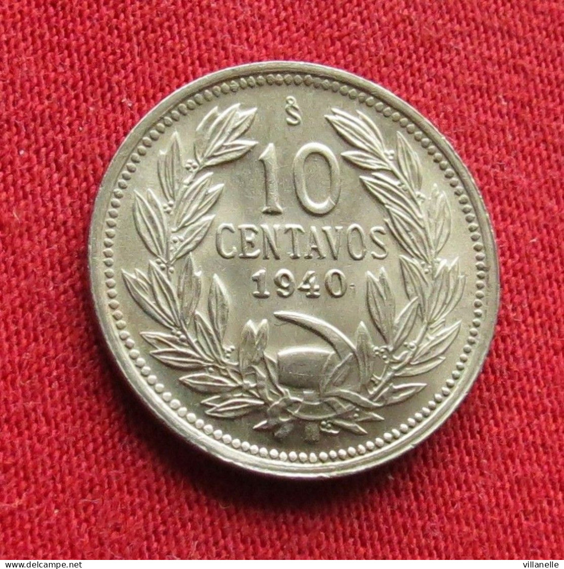 Chile 10 Centavos 1940 KM# 166 *VT Chili - Chili