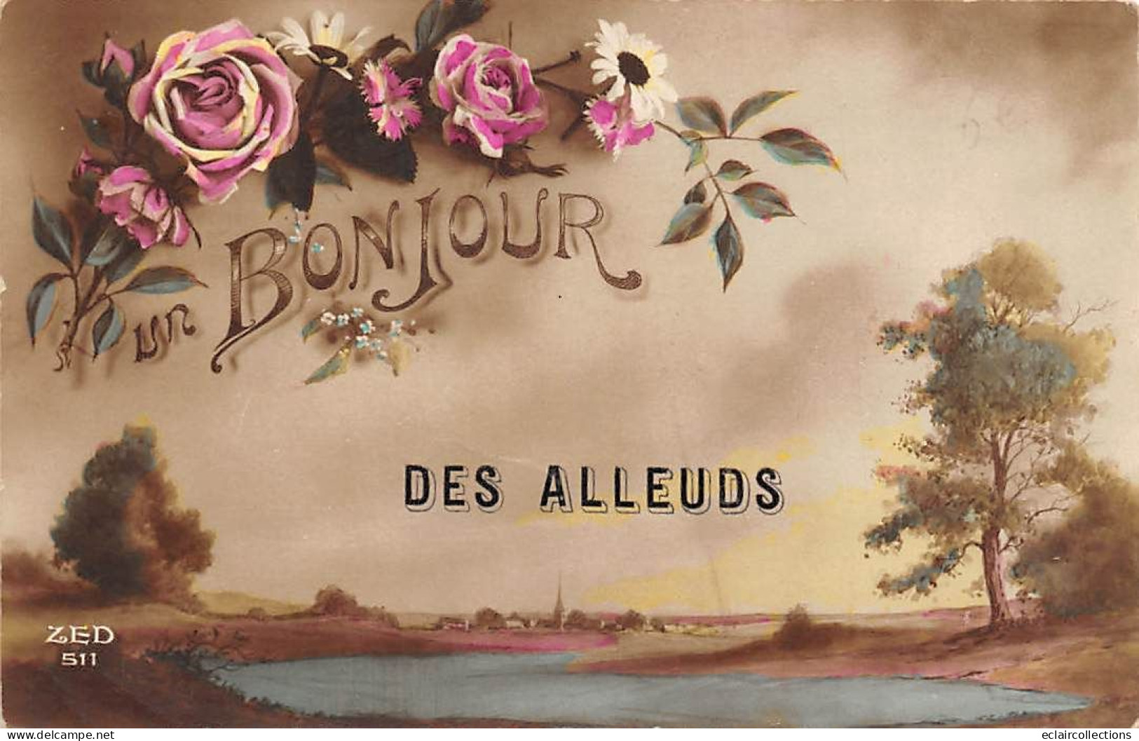 Les Alleuds      49        Un Bonjour Des Alleuds     (Voir Scan) - Andere & Zonder Classificatie