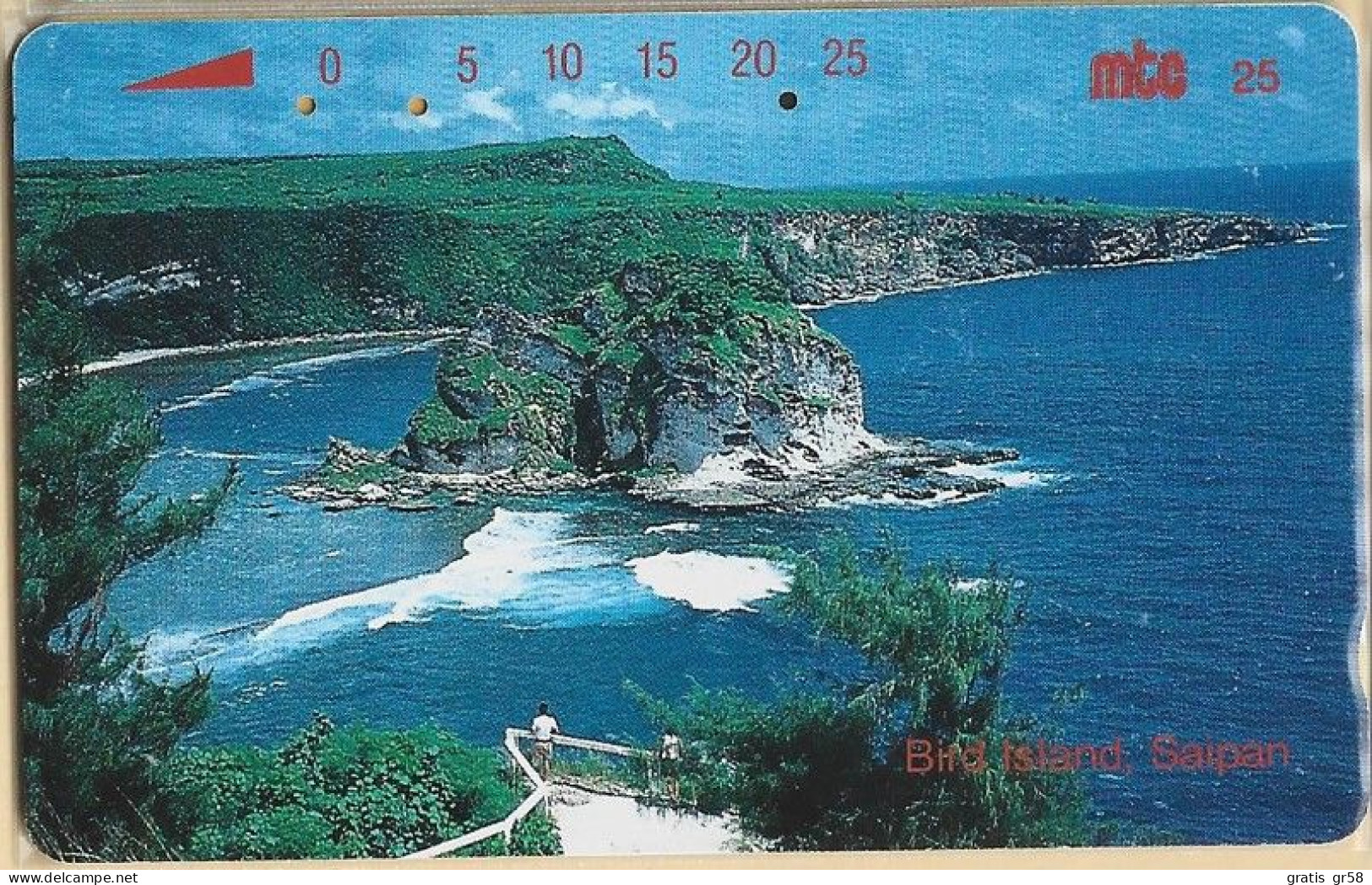 Northern Mariana Islands - NMN-MM-11, Bird Island, Saipan, Coastal Areas, 25U, 15,000ex, 1993, Used - Isole Marianne