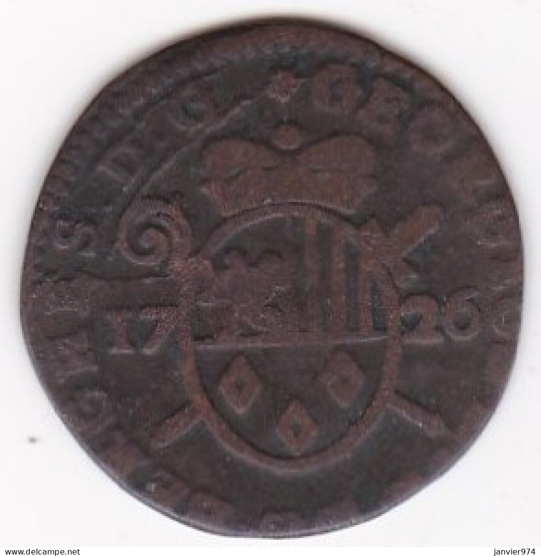 Belgique Liège 1 Liard 1726 Georges-Louis De Berghes, En Cuivre, KM# 134 - 975-1795 Principado De Lieja