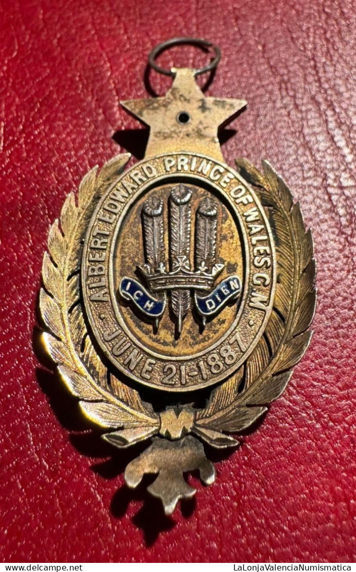 Inglaterra Medalla Del Príncipe De Gales 1887 - Autres & Non Classés