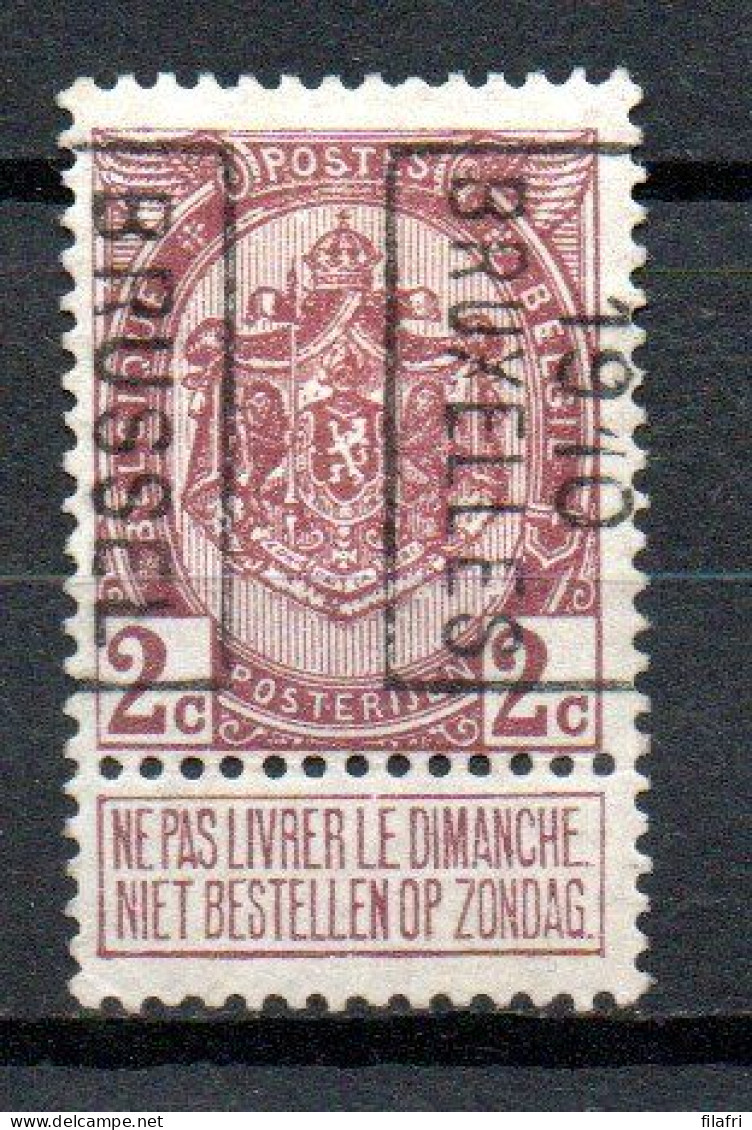 1519 Voorafstempeling Op Nr 82 - BRUSSEL 1910 BRUXELLES - Positie B - Roulettes 1910-19