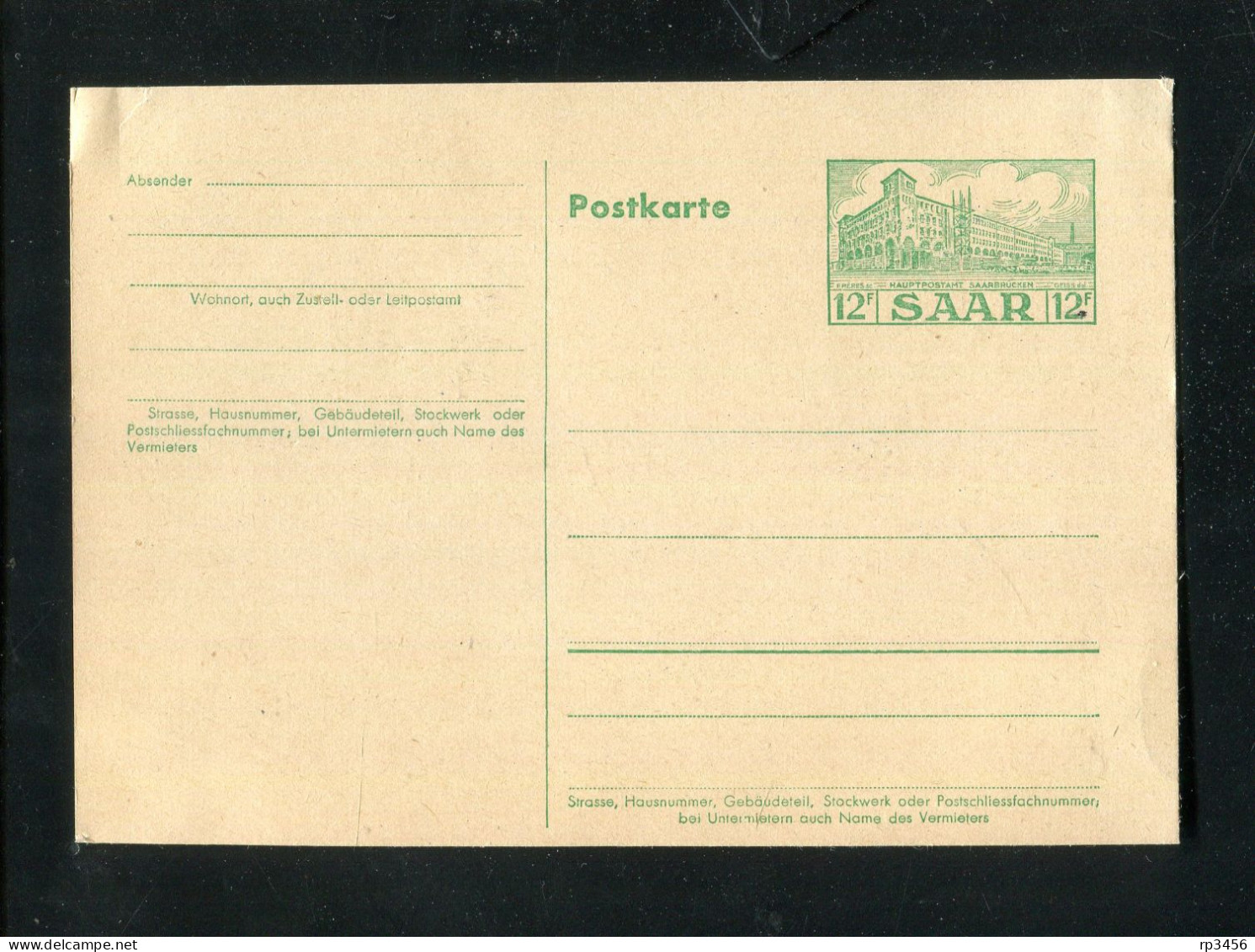 "SAARLAND" 1953, Postkarte Mi. P 41 ** (4036) - Ganzsachen