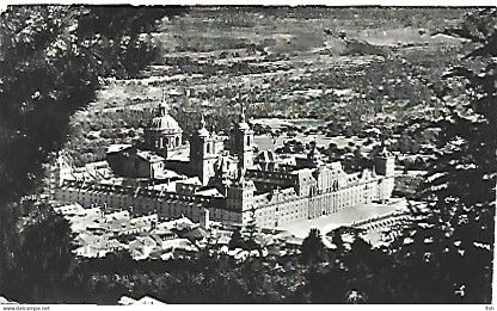 Spain & Marcofilia, El Escorial, Vista General, San Lorenzo De El Escorial A Faro 1958 (19) - Kirchen U. Kathedralen