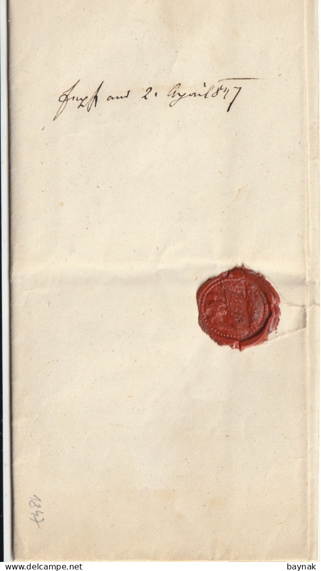 AS54  --  AUSTRIA    --   PREPHILATELIC  FOLDED LETTER  --  FALTBRIEF  -  1847 - ...-1850 Préphilatélie