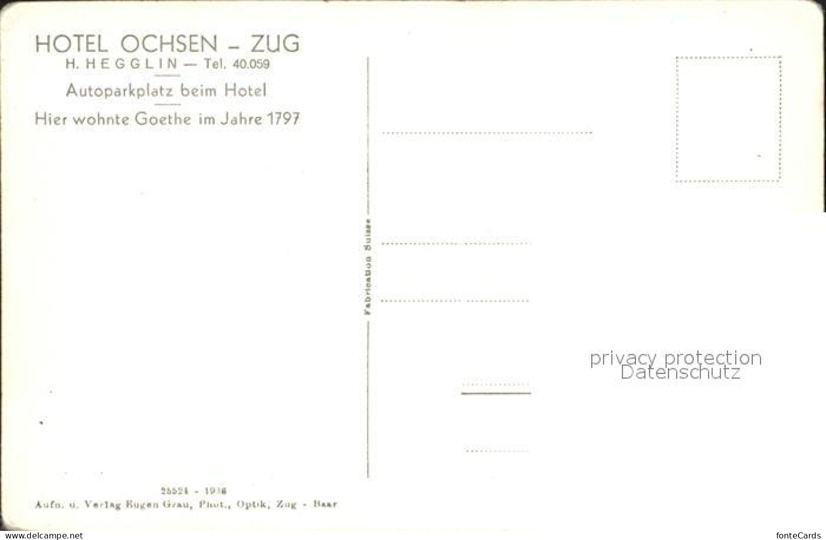 12320712 Zug  ZG Kolinplatz Hotel Ochsen  - Otros & Sin Clasificación