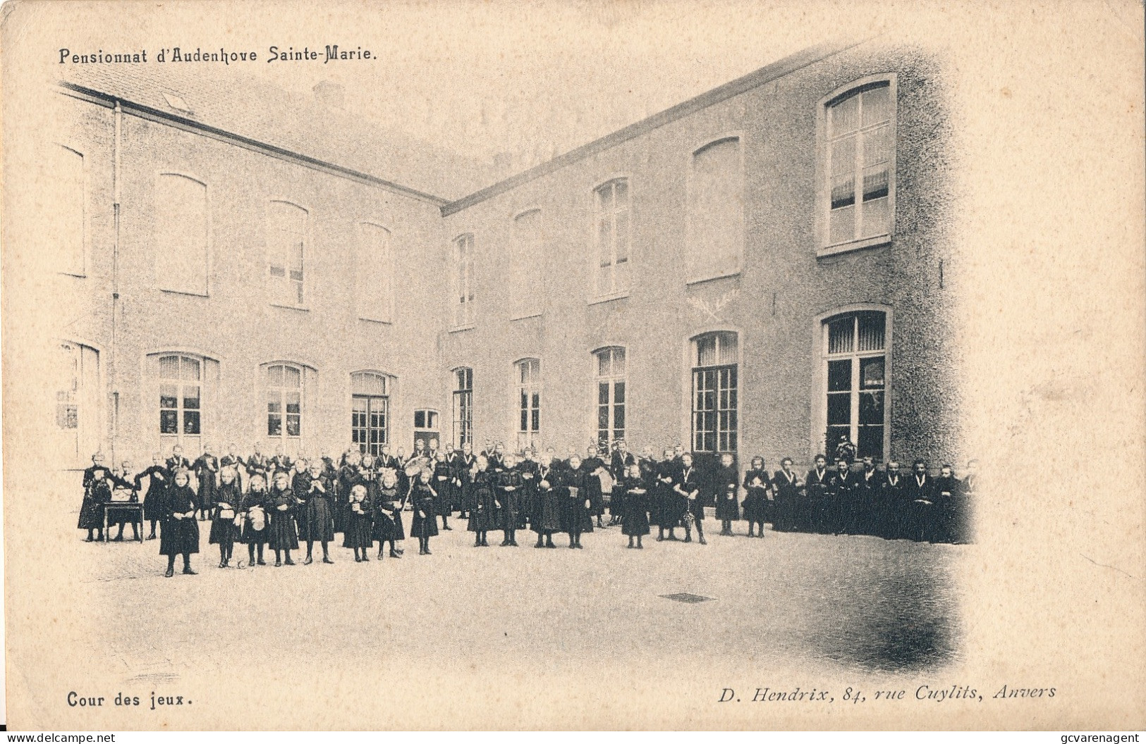 PENSIONNAT D'AUDENHOVE SAINTE MARIE    COUR DES JEUX     2 SCANS - Zottegem