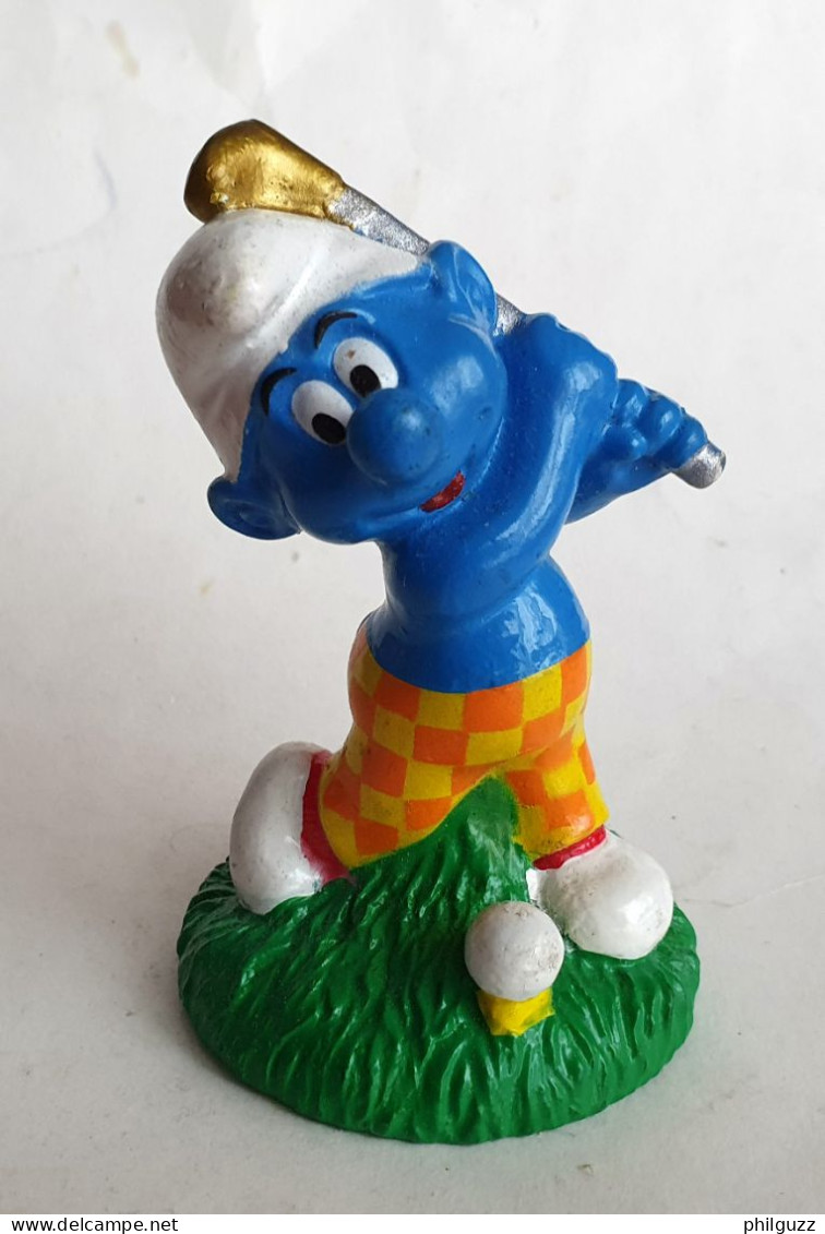 FIGURINE BOUCHON PRIME BIP 1996 SCHTROUMPF GOLFEUR (2) - Schlümpfe