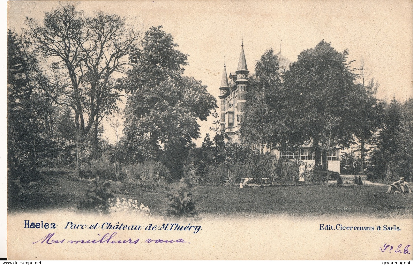 HALEN  PARC ET CHATEAU DE M.THIERY          2 SCANS - Halen