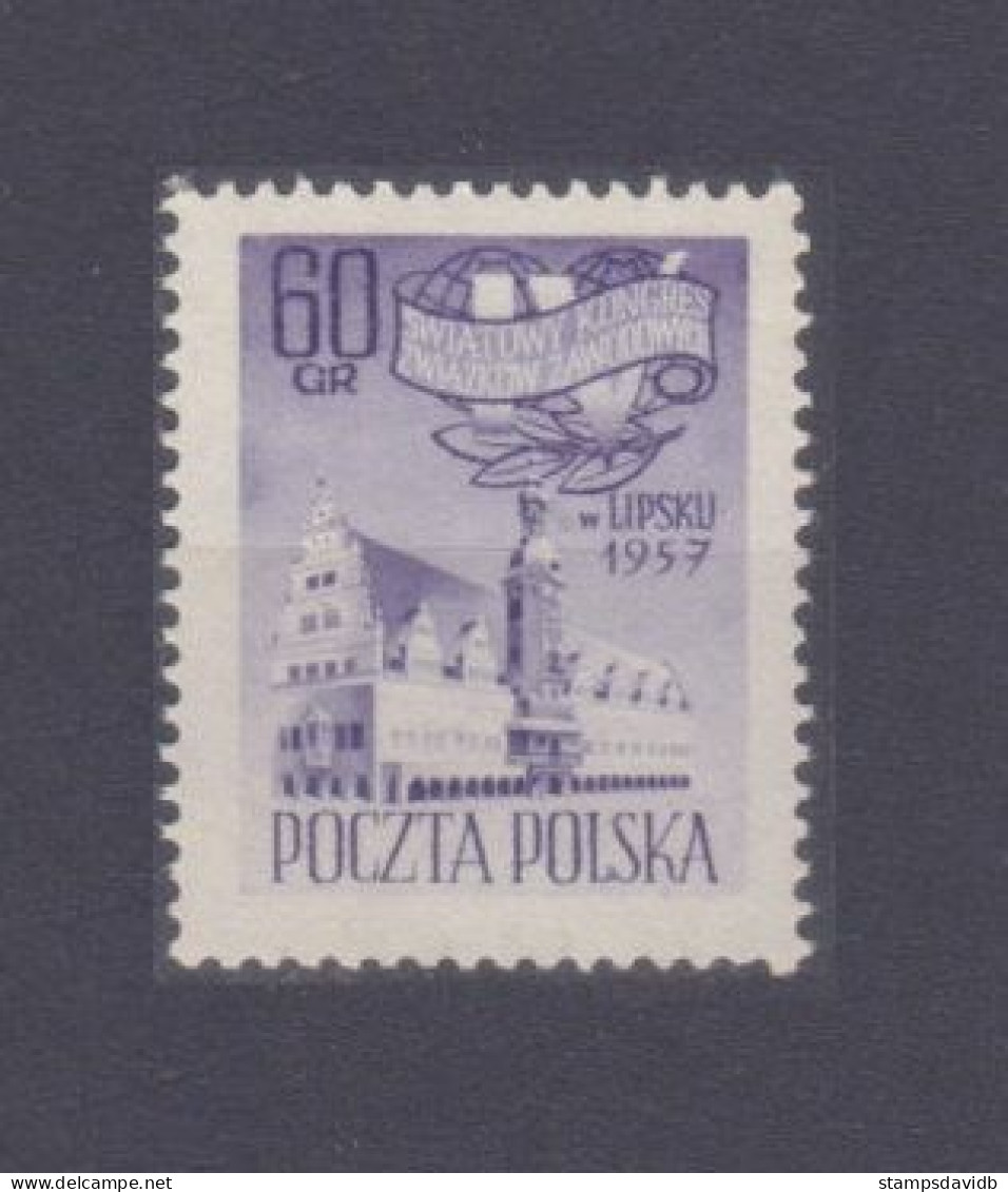 1957 Poland 1028 Architecture - Emblem - Neufs