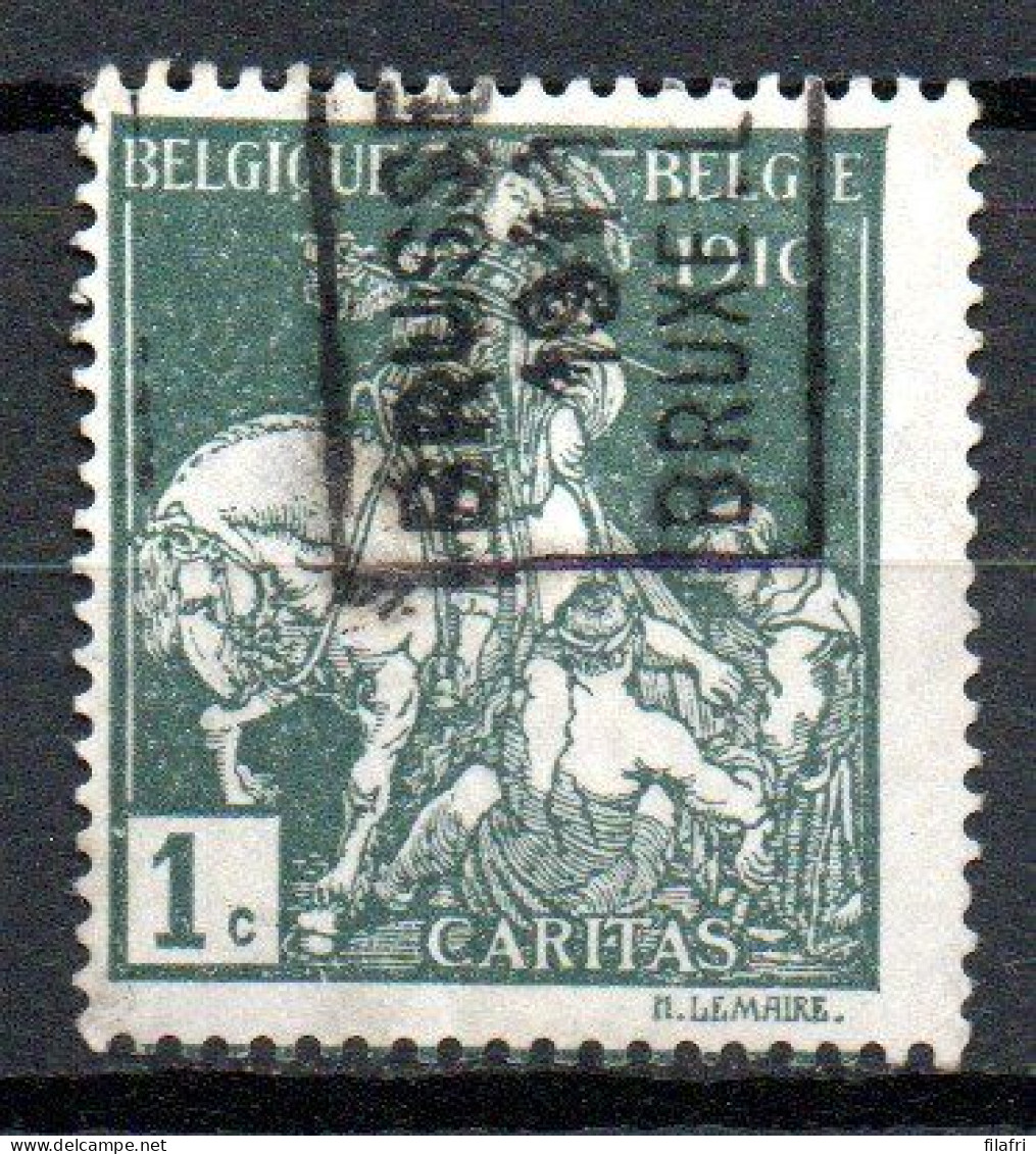 1735 Voorafstempeling Op Nr 88 - BRUSSEL 1911 BRUXELLES -  Positie A - Roulettes 1910-19