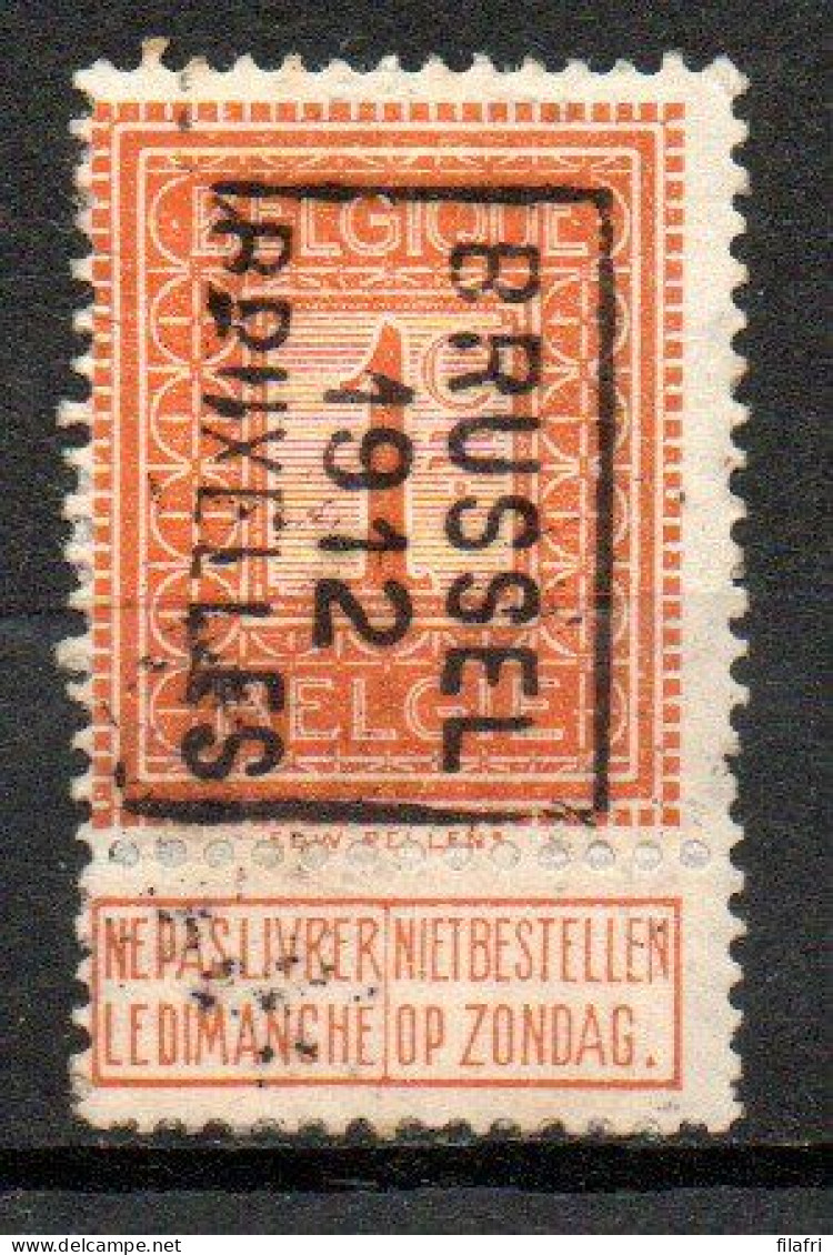 1986 Voorafstempeling Op Nr 108 - BRUSSEL 1912 BRUXELLES - Positie B - Roulettes 1910-19