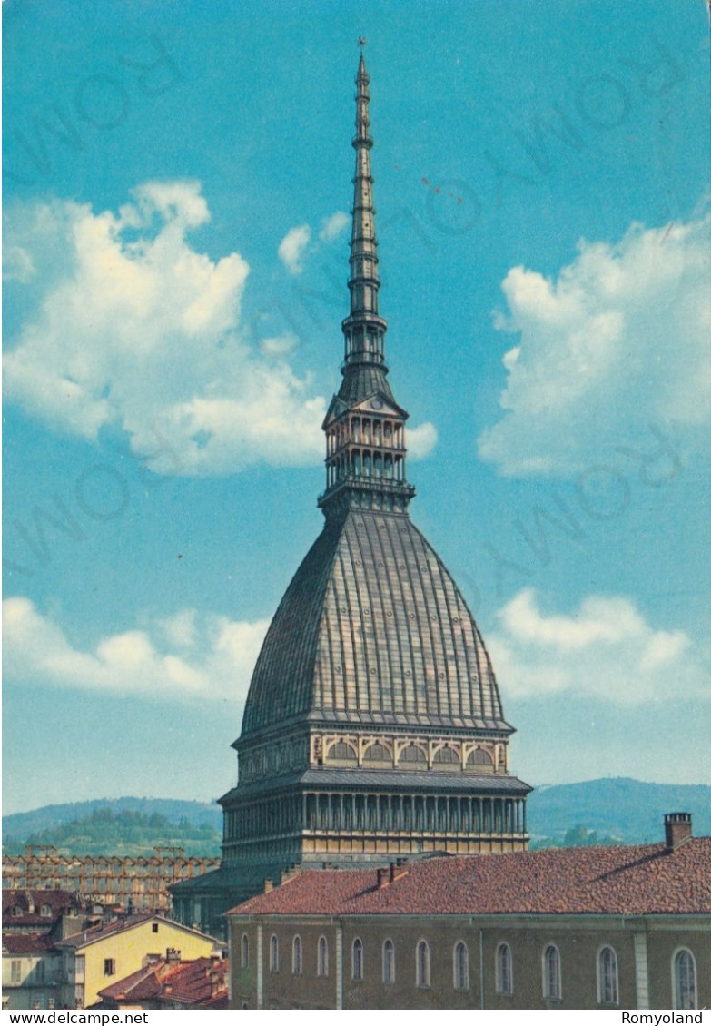 CARTOLINA  TORINO,PIEMONTE-LA MOLE ANTONELLIANA M.167,50 (ANTONELLI 1863)-CULTURA,MEMORIA,RELIGIONE,VIAGGIATA 1971 - Mole Antonelliana