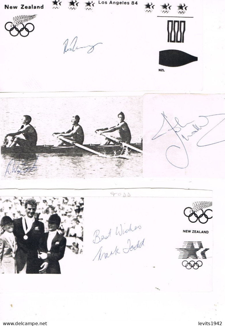 JEUX OLYMPIQUES - AUTOGRAPHES DE MEDAILLES OLYMPIQUES - CONCURRENTS DE NOUVELLE ZELANDE - - Authographs