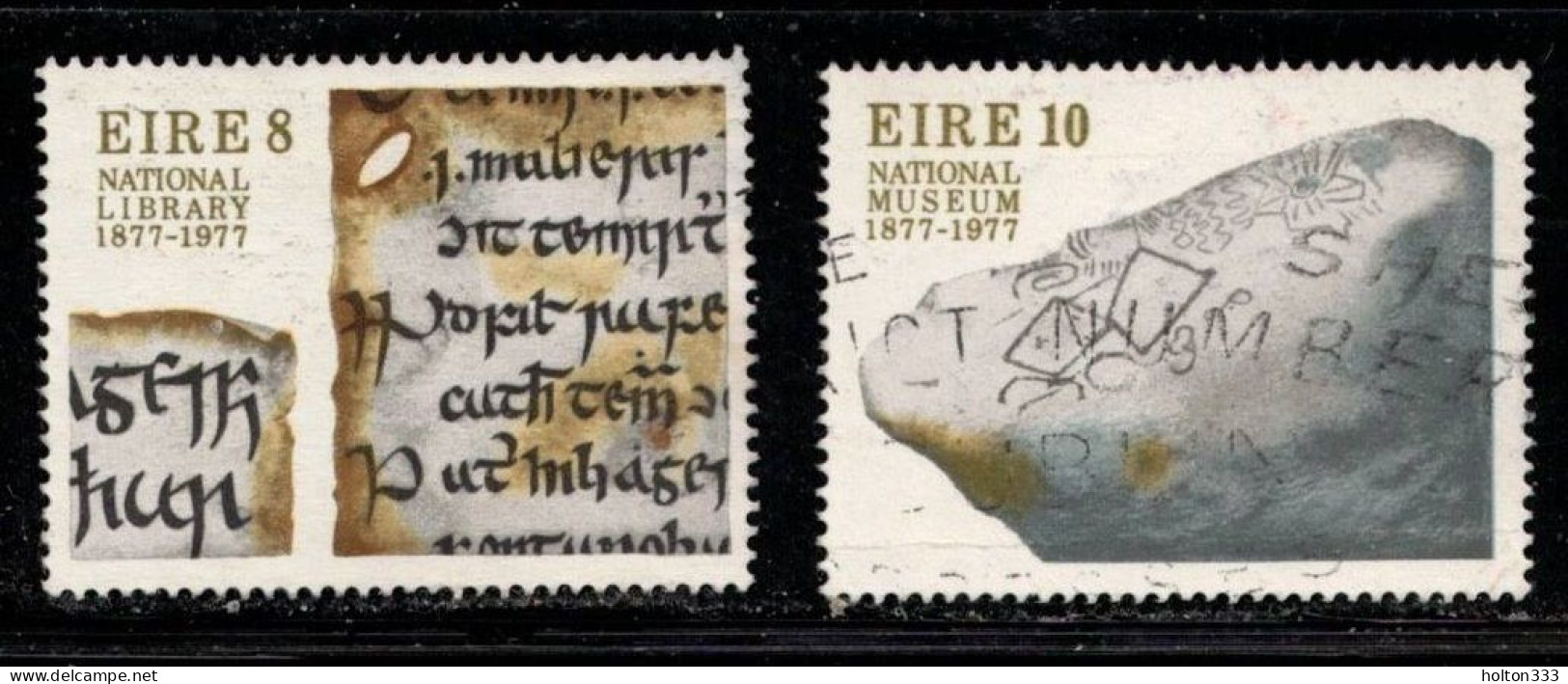 IRELAND Scott # 411-12 Used - Centenaries Of The National Library & Museum - Usados