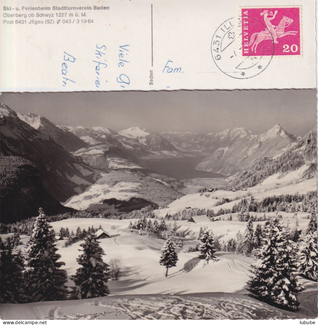 Oberberg Ob Schwyz - Ski Und Ferienheim STV Baden       Ca. 1960 - Illgau